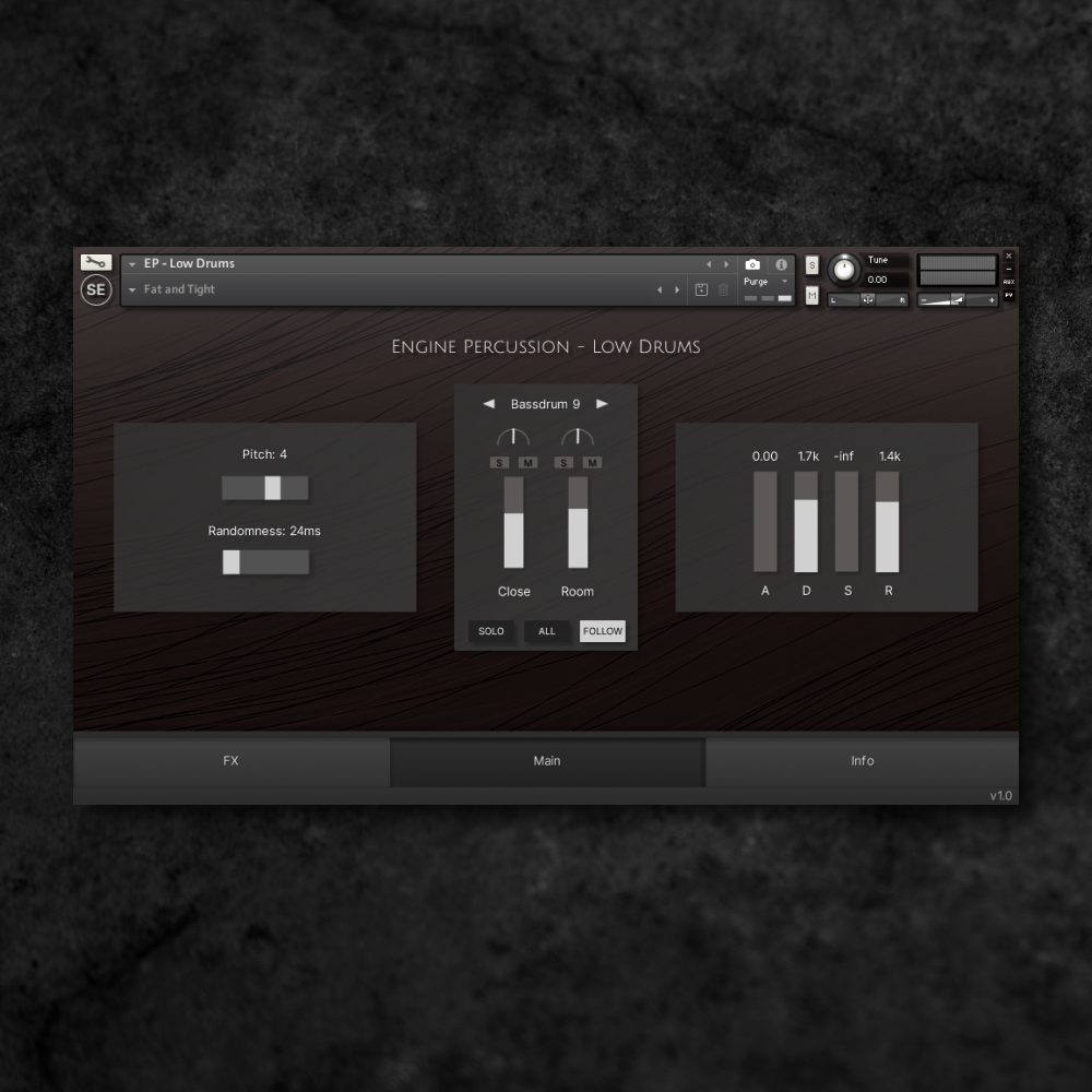 Engine Percussion: Low Drums